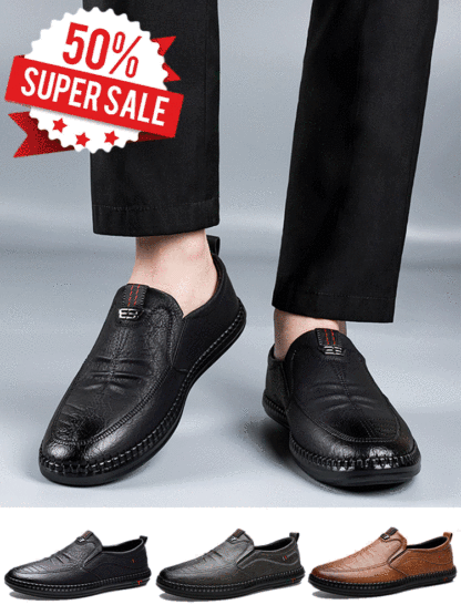 爆款男士商務休閒軟底皮鞋