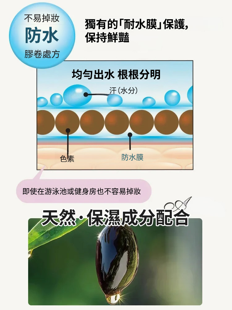 AMG防水防汗二叉彎頭眉筆