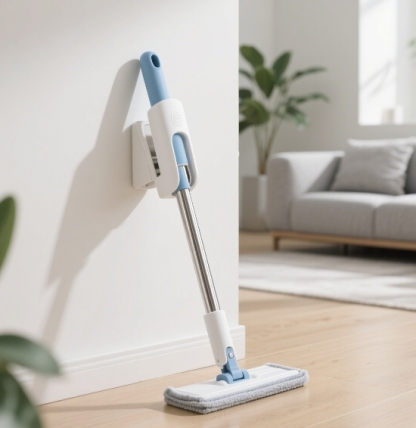 鋁合金免手洗乾濕兩用平板拖把