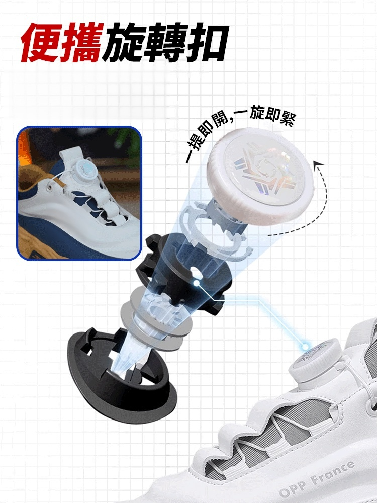 時尚百搭旋轉紐扣運動鞋