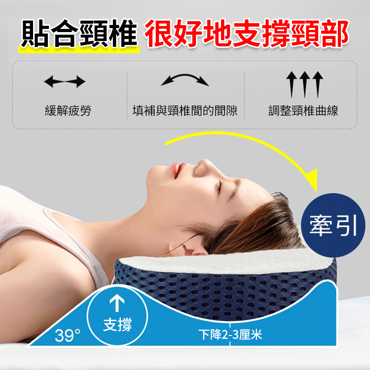 慢回彈記憶護頸枕