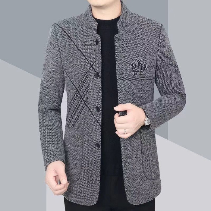 【時尚+保暖】男士加棉立領外套