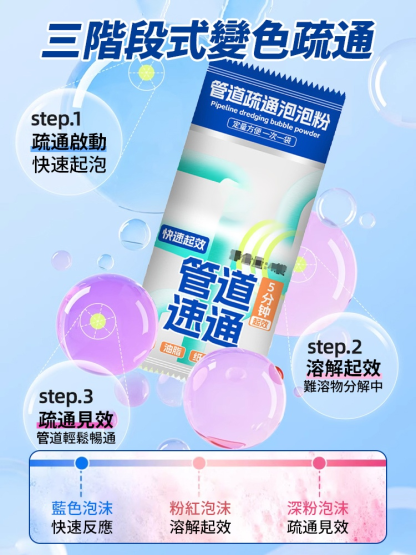 100%強力溶解管路疏通泡泡粉