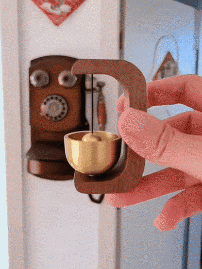 【門鈴一響黃金萬兩】磁吸胡桃木門鈴