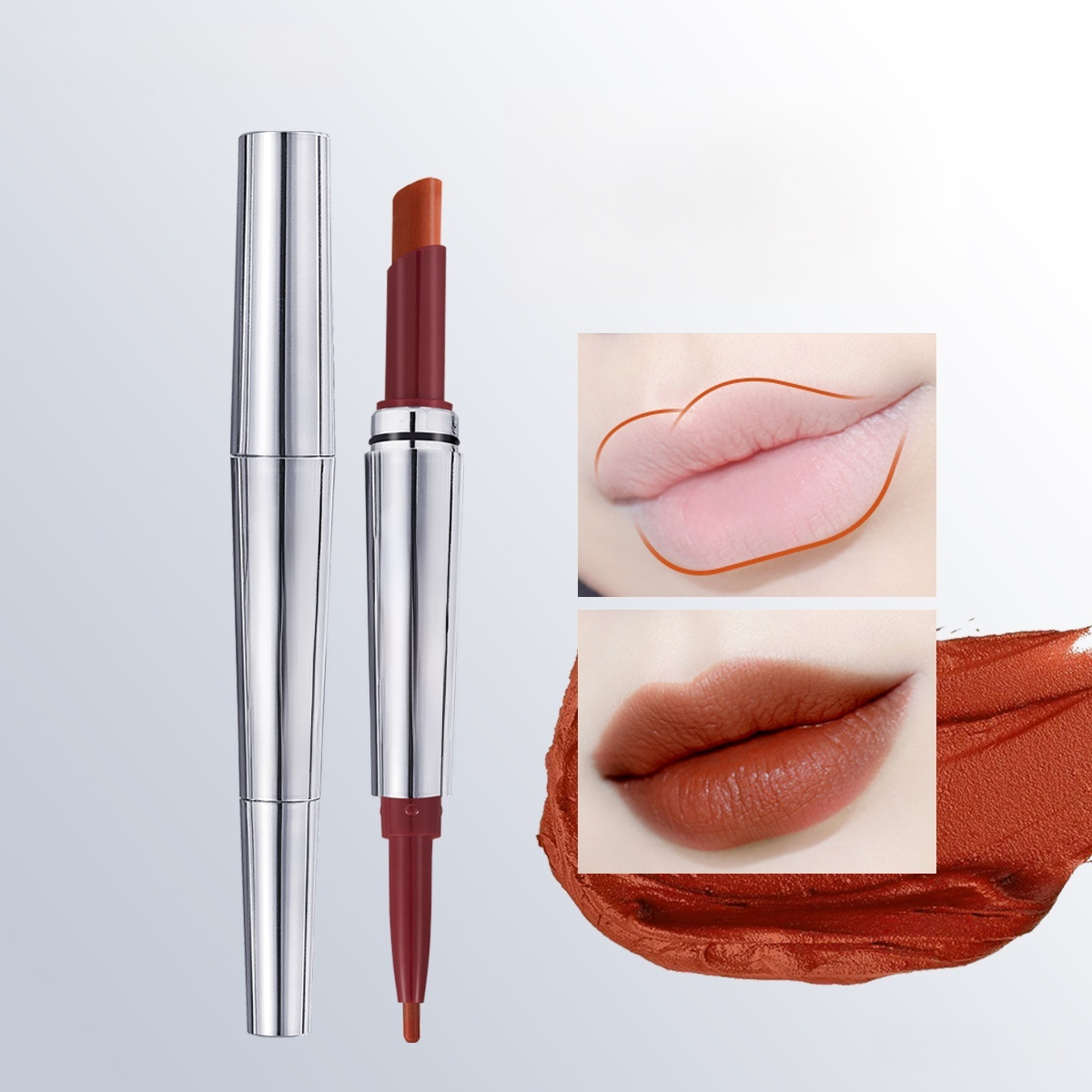 雙頭不沾杯口紅唇線筆