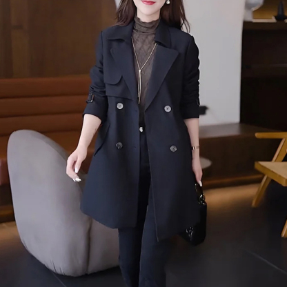 【顯瘦保暖】時尚收腰羊絨風衣