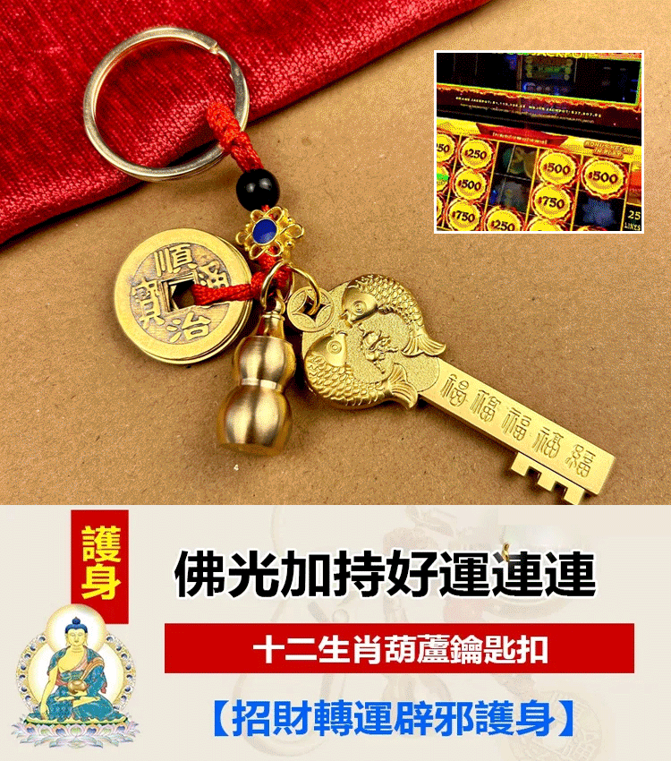 【打開財富大門的鑰匙】十二生肖金鑰匙扣