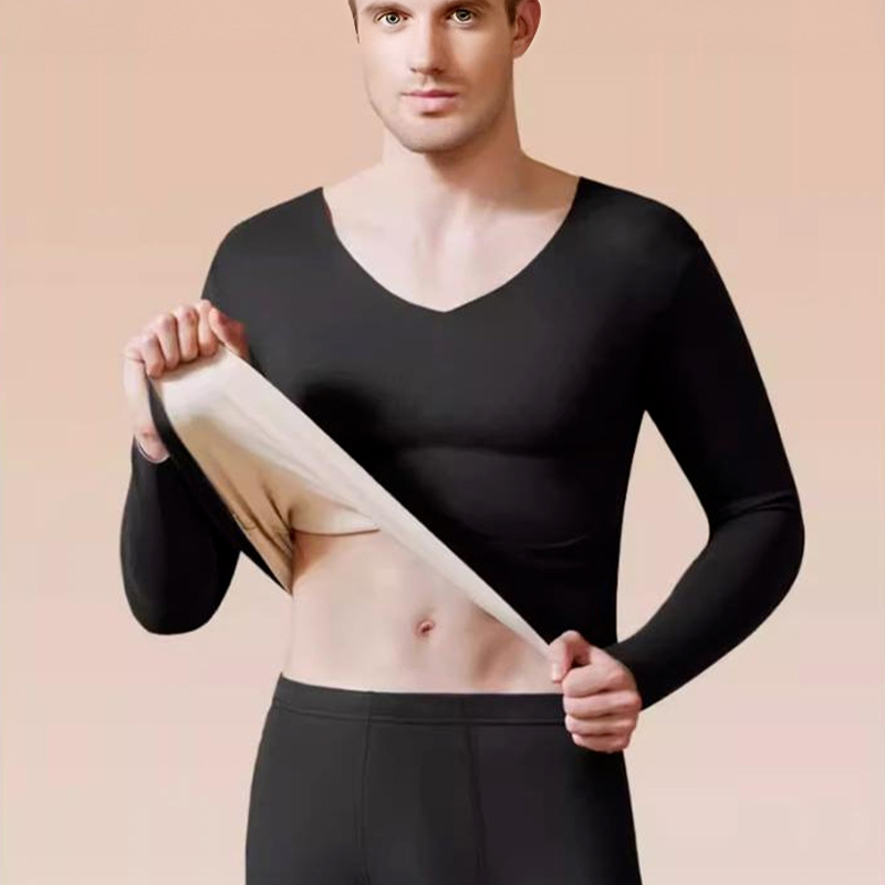 雙面德絨無痕男士保暖套裝