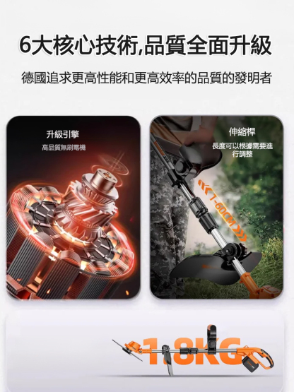 【一人秒除15畝】鋰電池割草機，一看就會用全銅馬達除草機