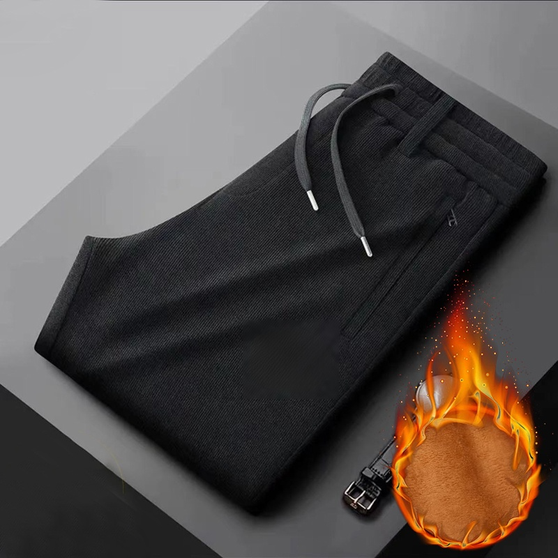 綿羊毛男士寬鬆直筒褲