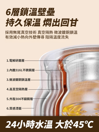 新款木紋柄大容量茶水分離燜茶壺