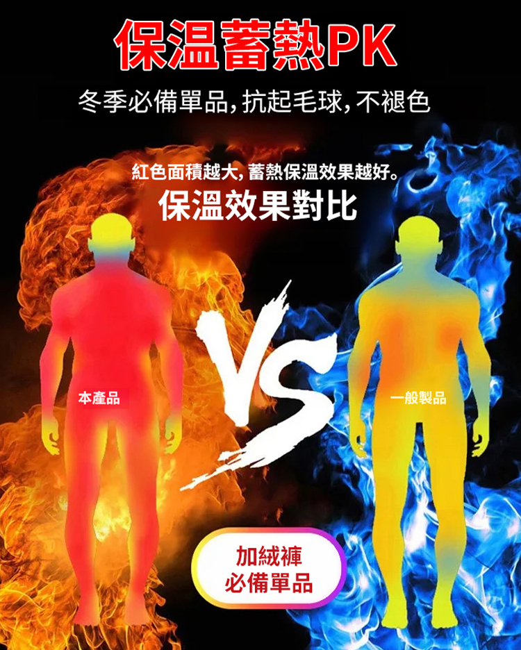 新款黑標加絨長褲