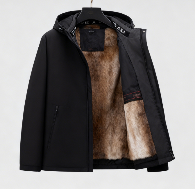 男士皮草派克服