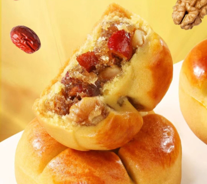 Red Date and Yam Walnut Cake