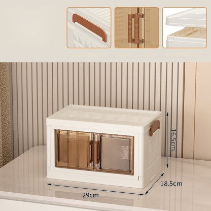 Multi-layer storage cabinet for stationery, snacks, and miscellaneous items.