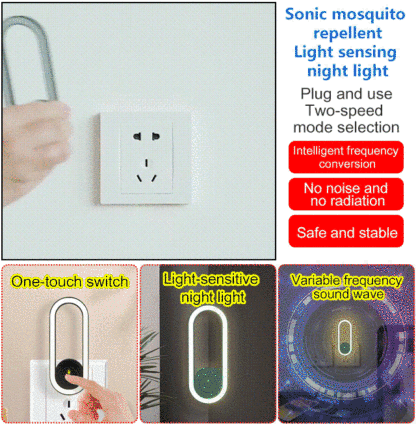 Ultrasonic electronic insect repellent sleep light