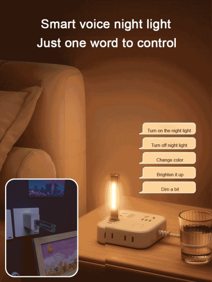 Intelligent voice air conditioning with night light