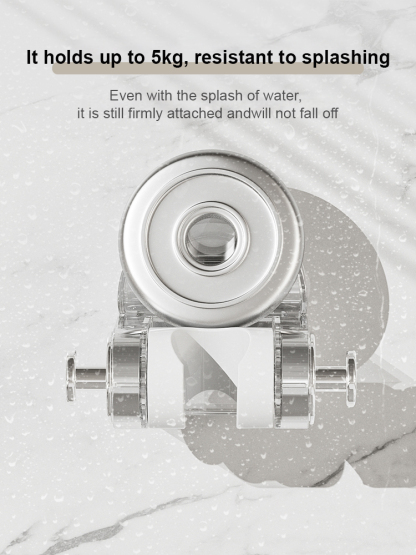 [A must-have for families with pets] Punch-free suction cup shower head holder