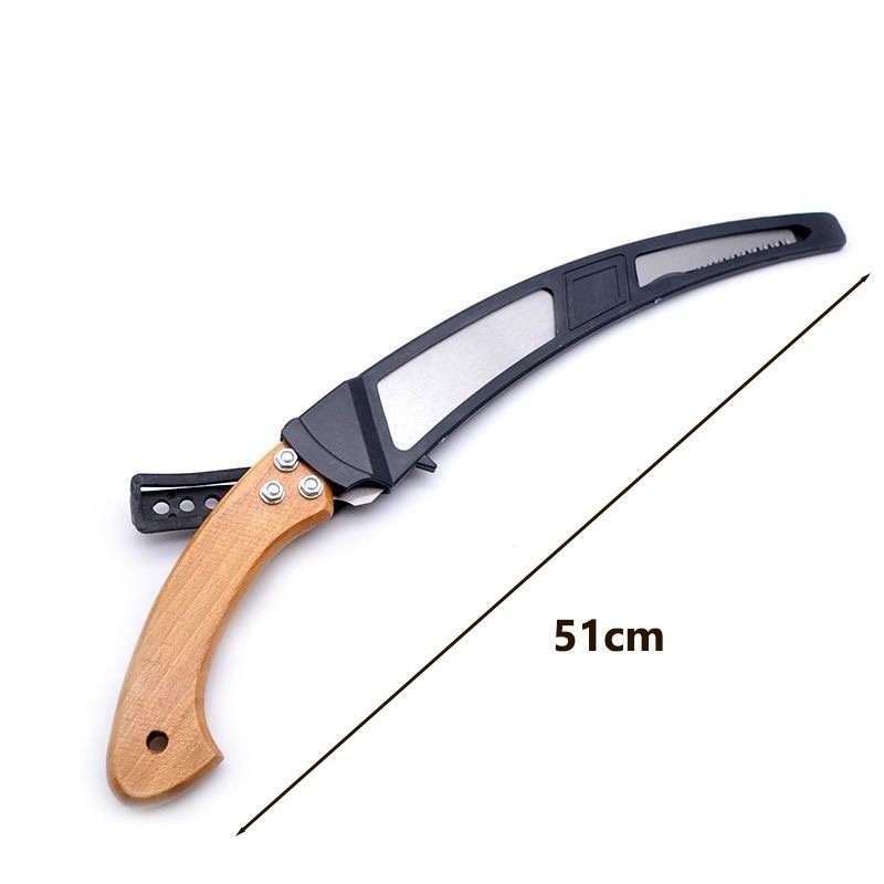 Ergonomic handle on long hand saw for comfort