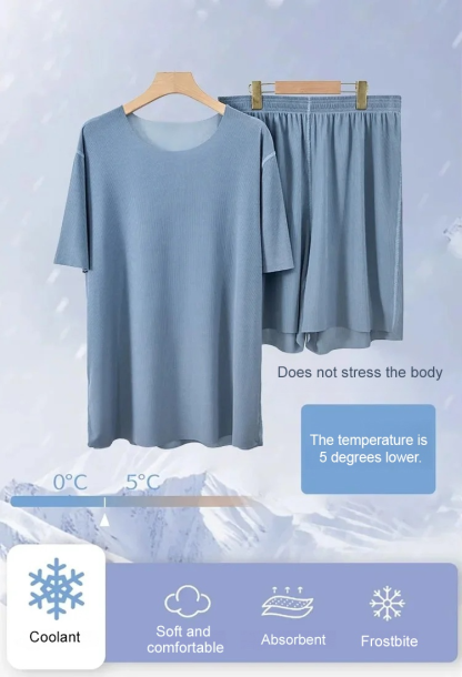 Couple's Cool Feeling Ice Silk Pajamas