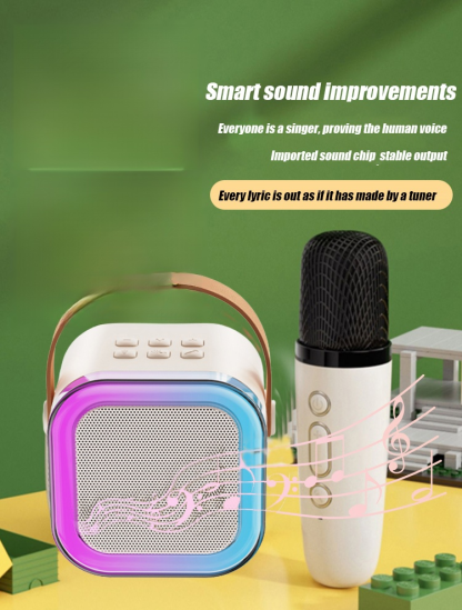 FM-Portable KTV lighting Bluetooth speaker [with microphone]
