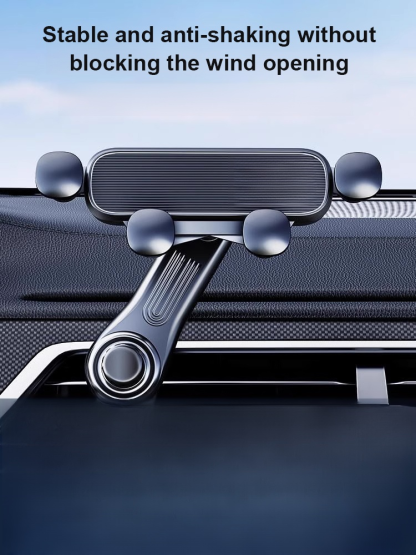 【360-degree rotation】4-point support phone holder that doesn't block the air vent