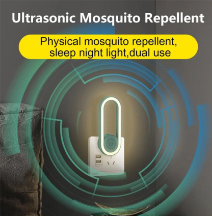 Ultrasonic electronic insect repellent sleep light