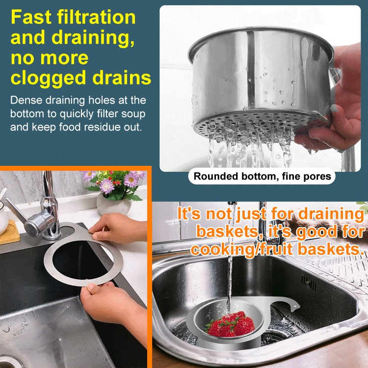 Stainless steel swan colander