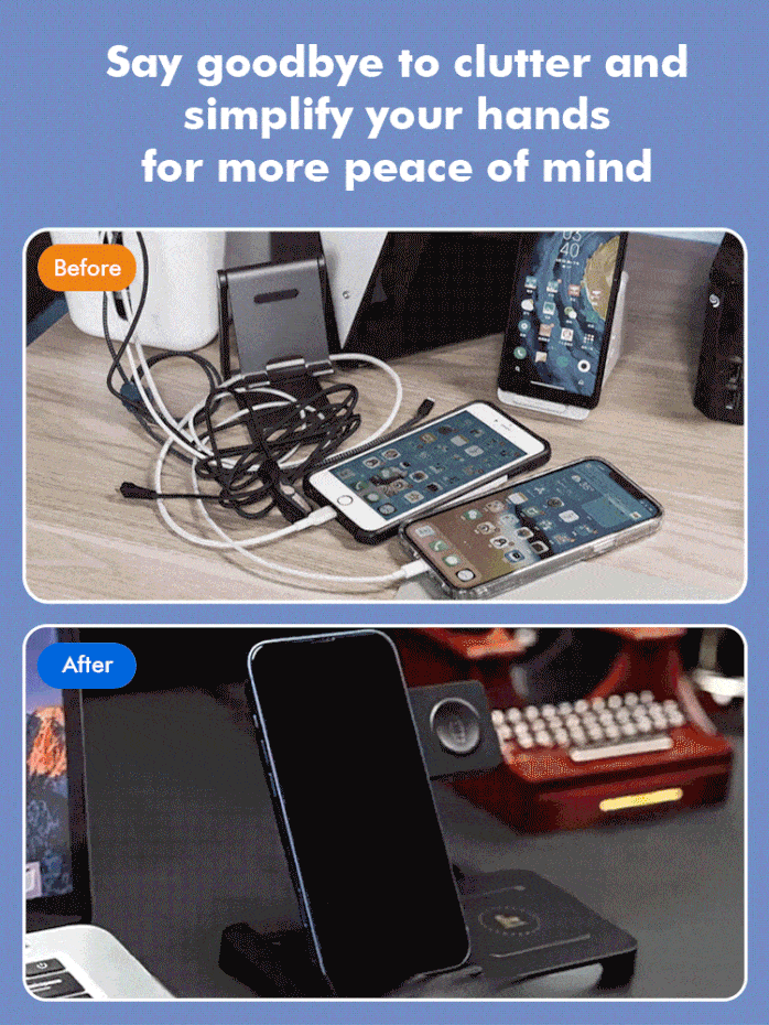 Portable Foldable Magnetic 3-in-1 Wireless Charger