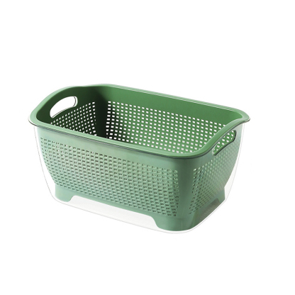 Light luxury household enlarged thickened double layer draining basket