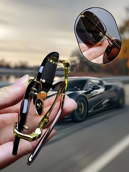 Crystal Stone Frameless Protective Sunglasses