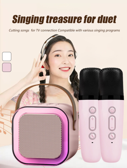 FM-Portable KTV lighting Bluetooth speaker [with microphone]