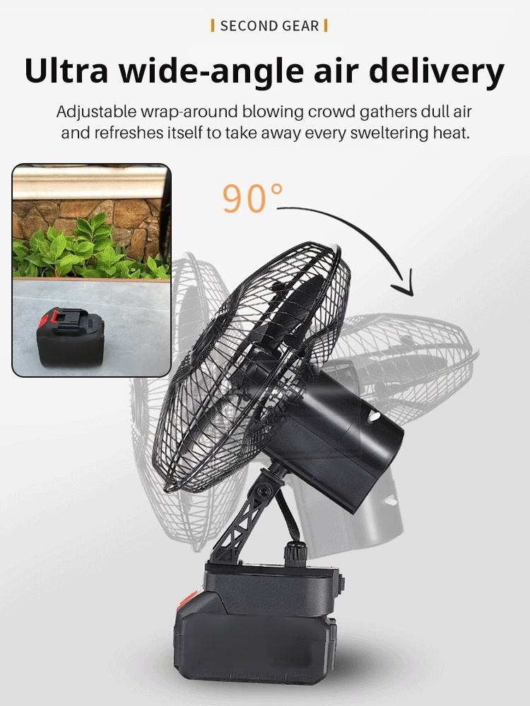 [Extra Long Life] Wiring-free Li-ion Battery Fan