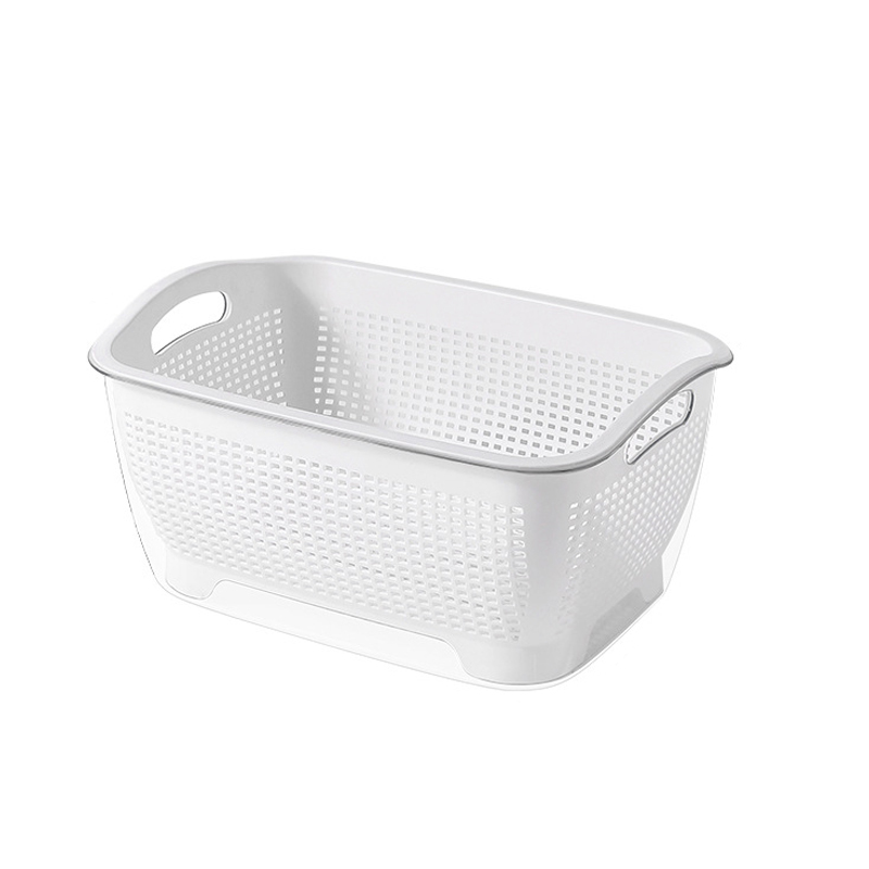 Light luxury household enlarged thickened double layer draining basket