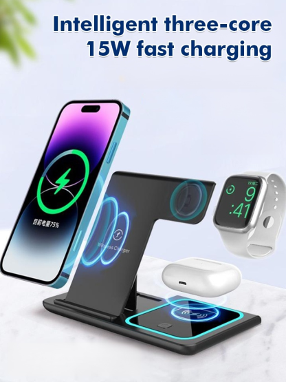 Portable Foldable Magnetic 3-in-1 Wireless Charger