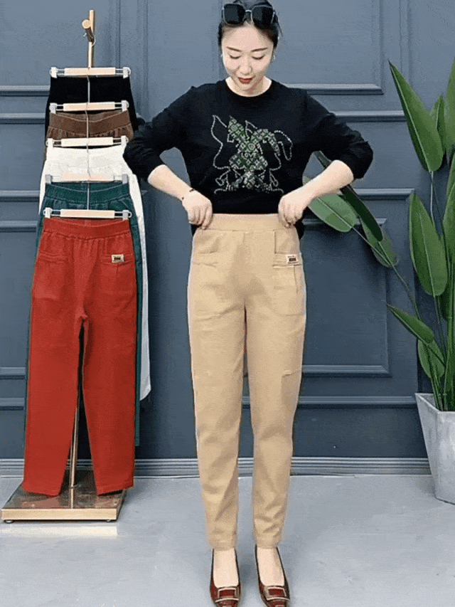 翻译件-JS-女士松紧腰棉麻哈伦裤-1103915_09.gif