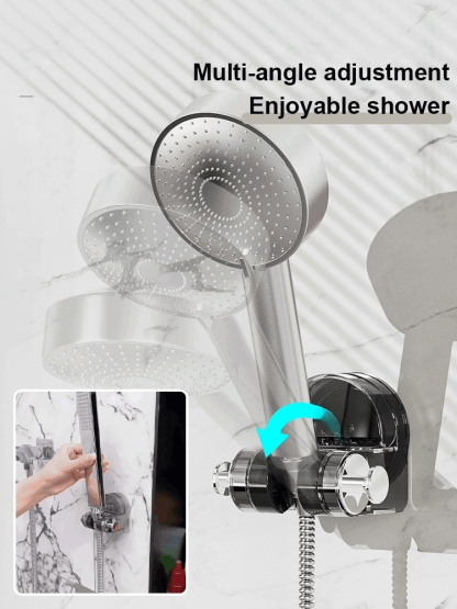 [A must-have for families with pets] Punch-free suction cup shower head holder