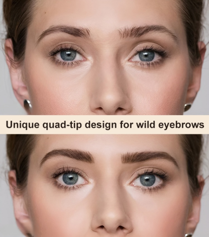Waterproof, sweat-proof and non-smudging four-pronged eyebrow pencil