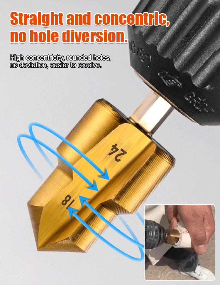 One second hole opening] German PPR step drill bit