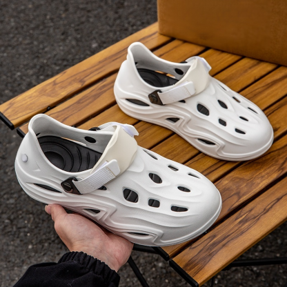 Men's shit feeling not stinky feet hole shoes full package heel driving can be worn