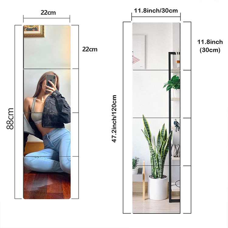 High definition acrylic mirror wall sticker soft lens