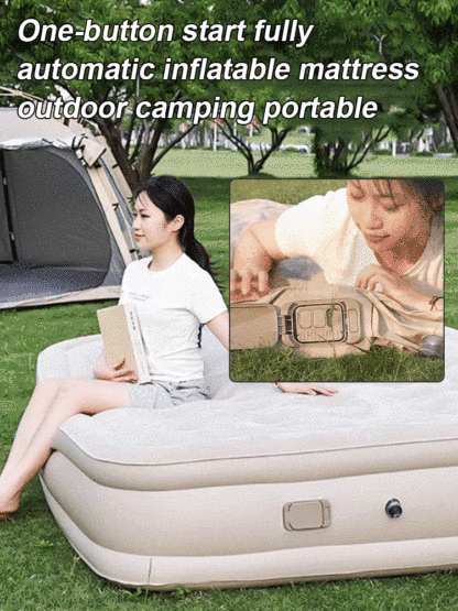 One button start fully automatic inflatable mattress outdoor camping portable