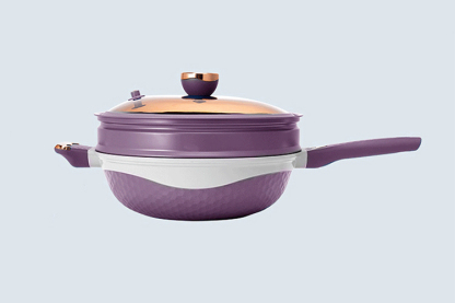 Two-color titanium non-stick frying pan