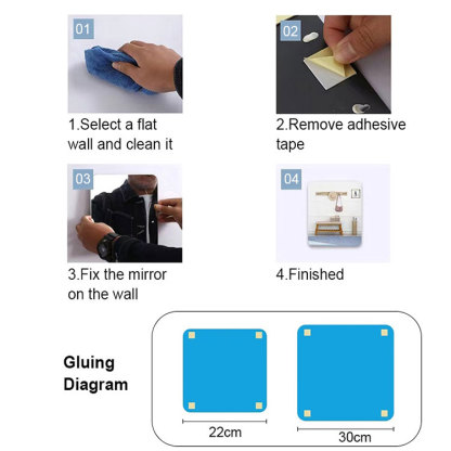 High definition acrylic mirror wall sticker soft lens