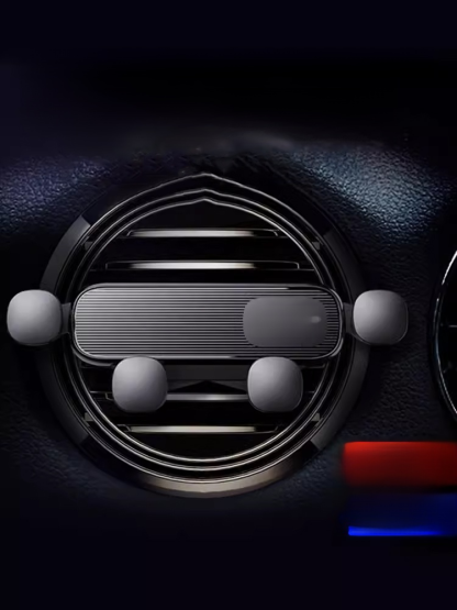 【360-degree rotation】4-point support phone holder that doesn't block the air vent