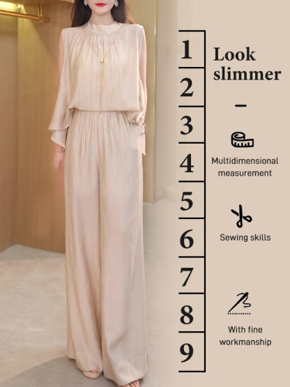 Zippered sleeveless wide-leg pantsuit for women