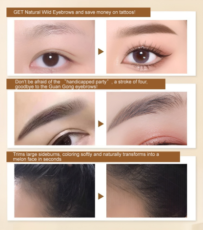 Waterproof, sweat-proof and non-smudging four-pronged eyebrow pencil