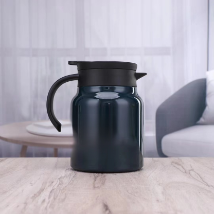 Thermal insulated stainless steel pot steeps tea aroma.