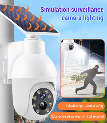 Simulated surveillance camera street light