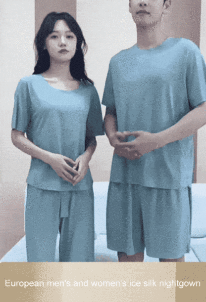 Couple's Cool Feeling Ice Silk Pajamas